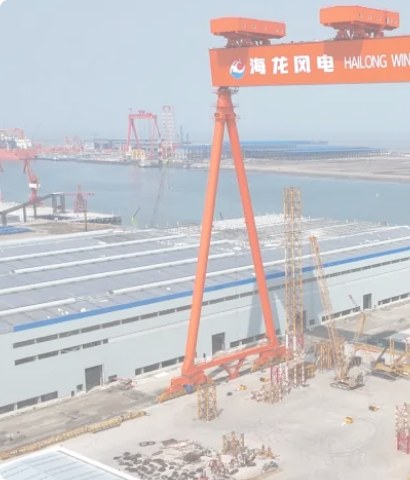 Gantry crane operating in an industrial yard